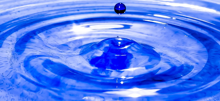 drop of water, water, drip, close, macro, liquid, wave