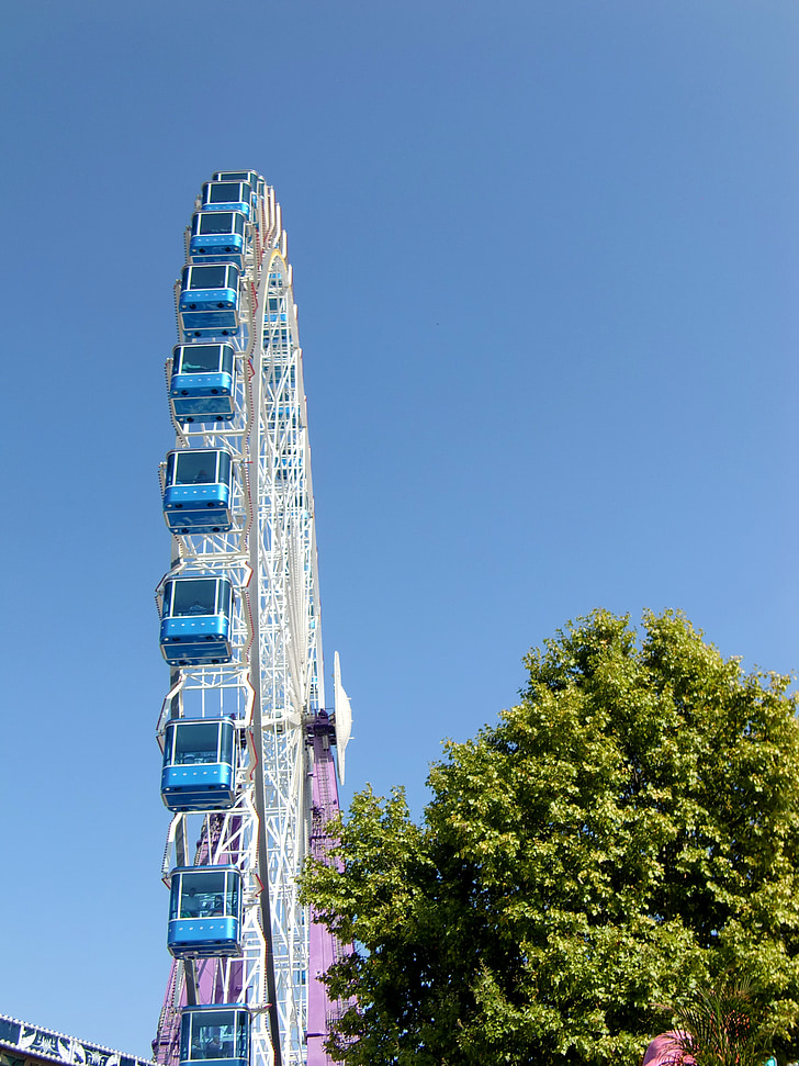 Ferris wheel, gadatirgus, Oktoberfest, Folk festivāls, braukt, carnies