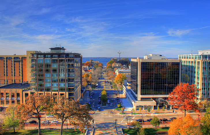 Madison, Wisconsin, USA, by, City, HDR
