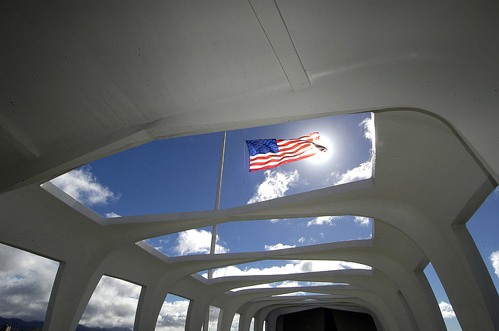 minnesmerke, USS arizona, Pearl harbor, Hawaii, USA, marinen, skipet