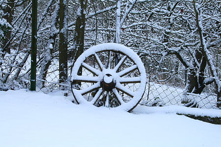 koła, zimowe, śnieg w, snowy, chłodny