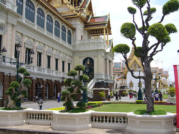 태국, 홈, 아파트, 트리, 부시 대통령은, 지붕, 초원