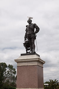 Francis drake, patsas, vara-amiraali, Englanti circumnavigator, muistomerkki, merenkulku, Englanti