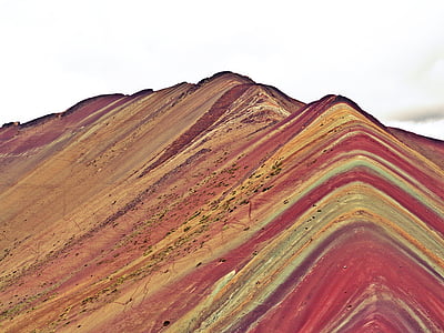 Peru, Cusco, Rainbow berg, Sydamerika, naturen, landskap, inga människor