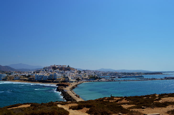 Naxos by, Grækenland, Naxos, Kykladerne, by, turisme, ø