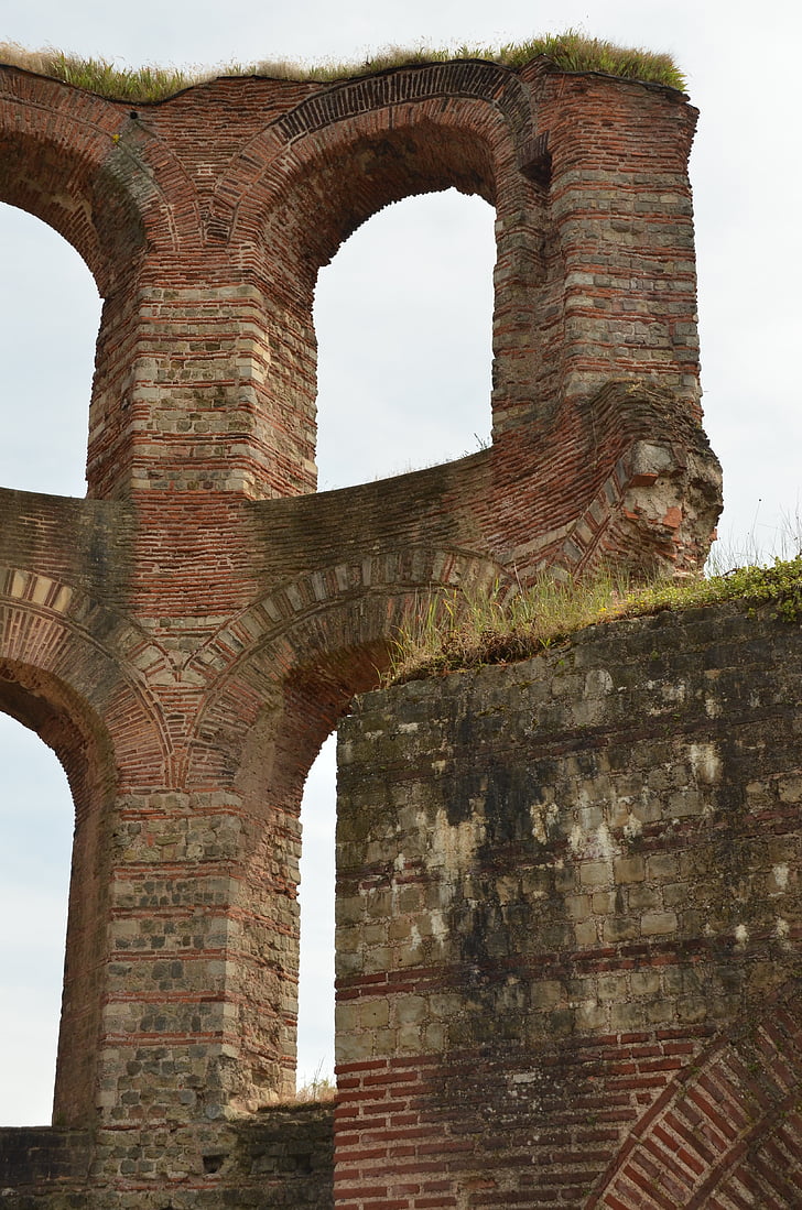 ruína, térmica de Kaiser, Roman, Trier, parede, arquitetura, história