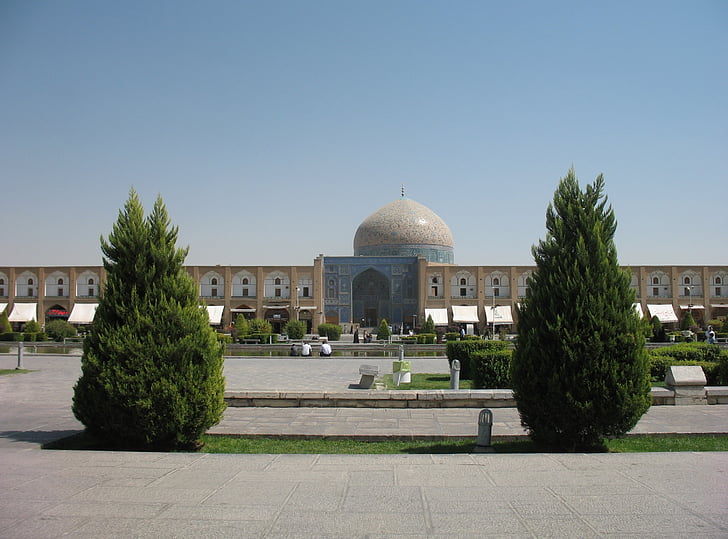 Iszfahán, Imám tér, mecset, iszlám, építészet, kupola, híres hely