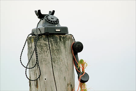 telefon, sporočilo, povezave, telefonska linija, nebo, zgodovinsko, žice