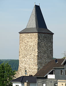 башня замка, Бланкенберг города, Замок, Башня, Исторически, средневековый