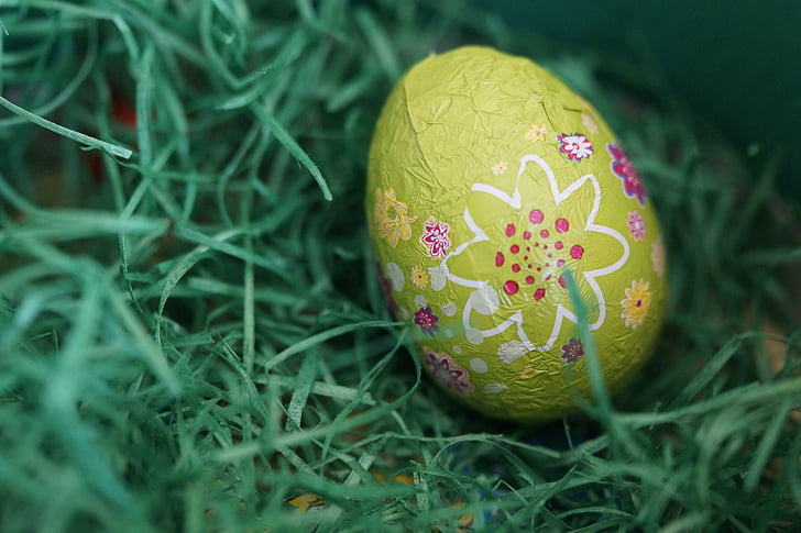 jajce, pisanica, Velikonočni gnezdo, otrok, otroci, pomlad, Velikonočni