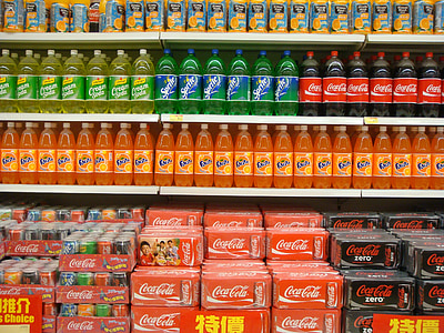 supermarket, cola, soft drink, soda, store, retail