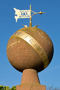 Meteorologická stanice, Darmstadt, Hesse, Německo, Princ georgs zahrada, umění, kresba
