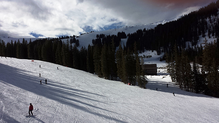 góry, dla narciarzy, zimowe, Stort, Colorado, śnieg, Sport