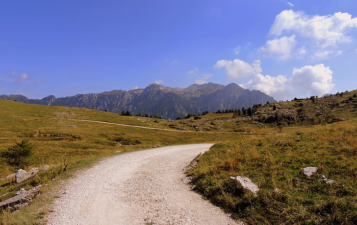 пътека, път, планински, Lessinia, Венето, Италия, природата