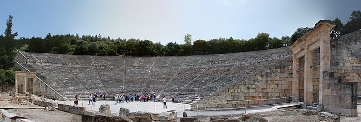 Griekenland, amfitheater, historisch, Theater, ruïnes, bezoekplaatsen, gebouw