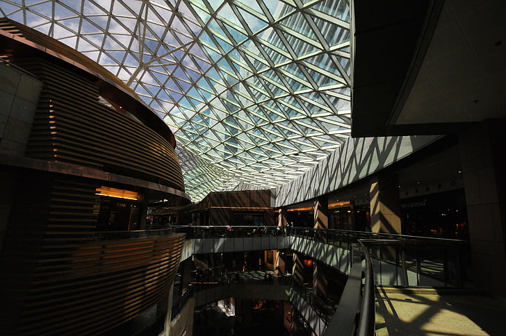 prekybos centras, Varšuva, stogelis, šiuolaikinės, Lenkija, Architektūra
