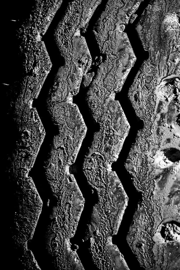 building, construction, pattern, abstract, truck, tyre, black And White