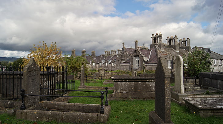Írsko, cintorín, kríž, Celtic, staré, Tomb, smrť