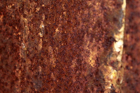 stainless, rusted, metal, deposit, rusty red, auburn, corrosion