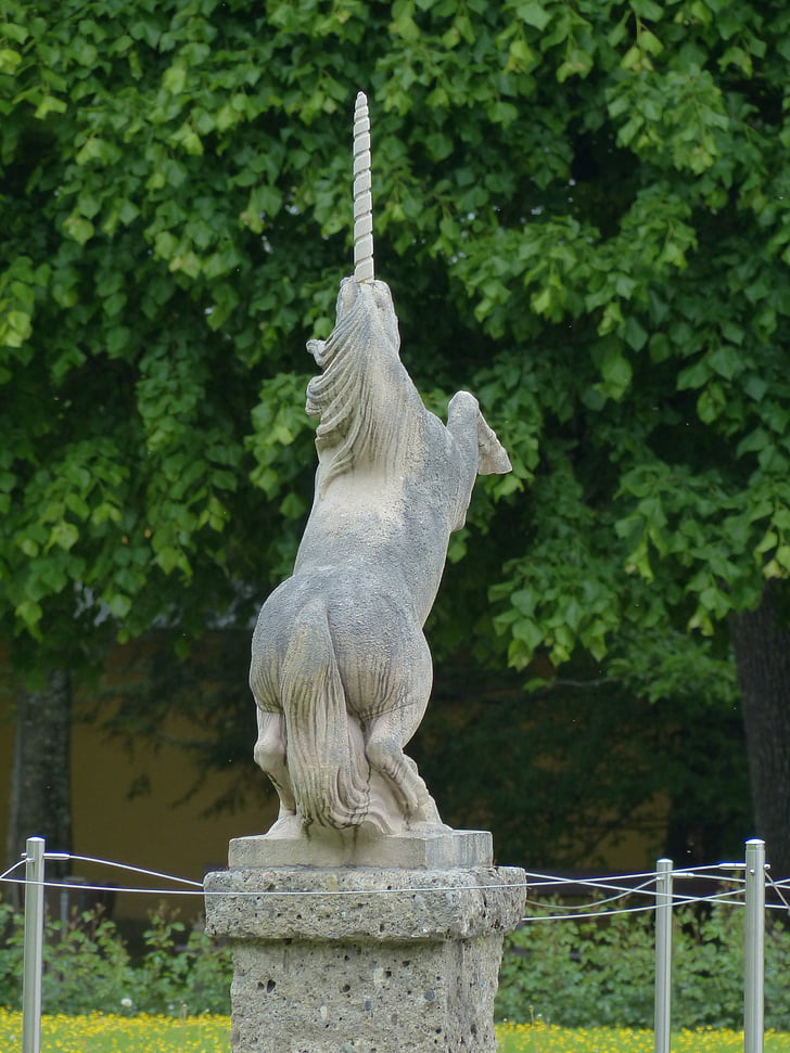 kivi kuva, kuva, yksisarvinen, hevonen, Ross, Hellbrunn, Salzburg