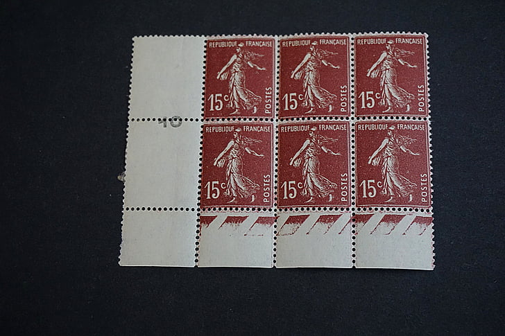 segells, sembradora, Filatèlia, col·lecció, segell del col·leccionista, bloc, bloc de segells