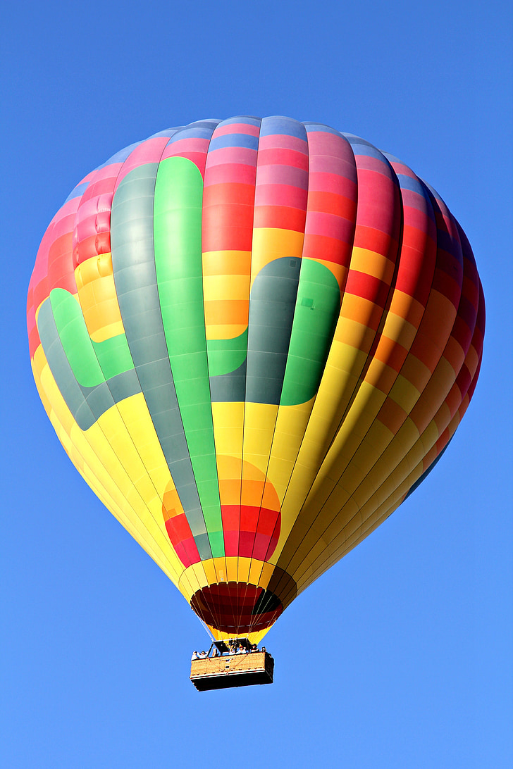 varmluftsballong, ballong, Air, himmelen, Hot, fargerike, fly