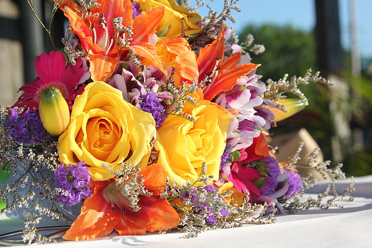 Blumen, Hochzeit, Blumenstrauß, Hochzeitsblumen, Floral, Romantik, Ehe