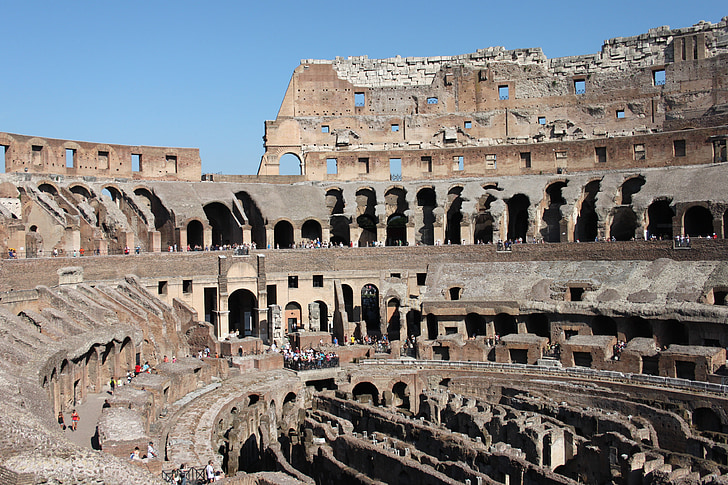 Colosseu, Itàlia, vell, antics edificis i estructures, arquitectura, edificis, vacances