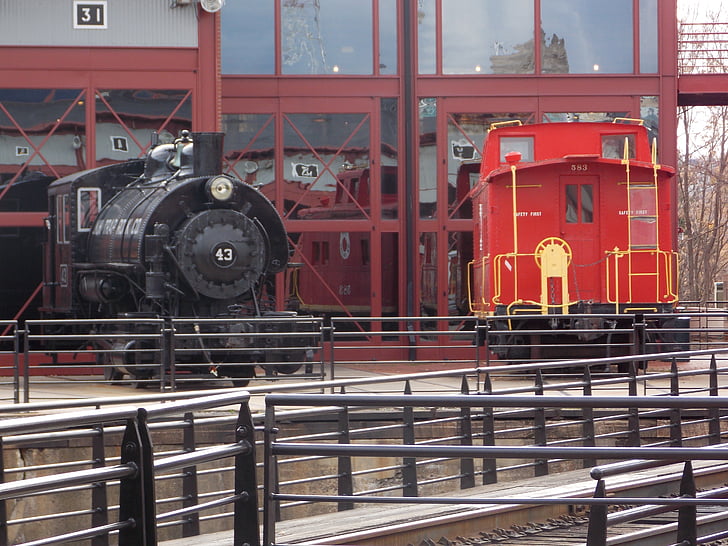 old train, locomotive, steam locomotive, steam train, engine, railroad, station