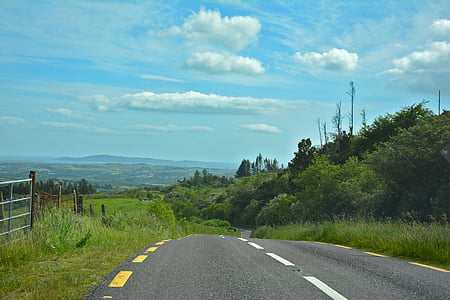 ceļu satiksmes, Īru, Īrija, Īrijas dienvidrietumu virzienā, galveno ceļu, valsts ceļu, skats