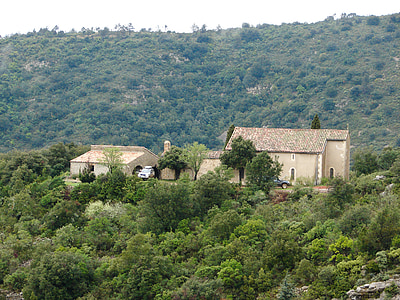 Francija, Corbières, samostan, kapela, arhitektura