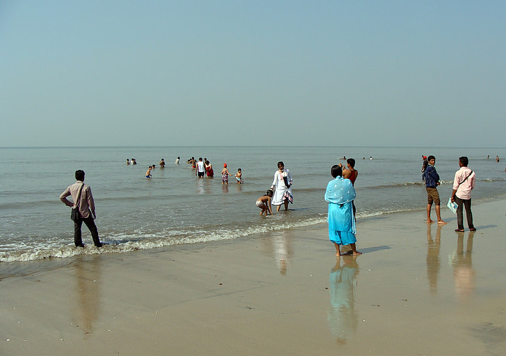 pludmale, jūra, Arābijas, smilts, juhu, Mumbai, Bombay