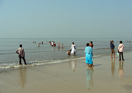 παραλία, στη θάλασσα, αραβική, Άμμος, Juhu, Βομβάη, Βομβάη