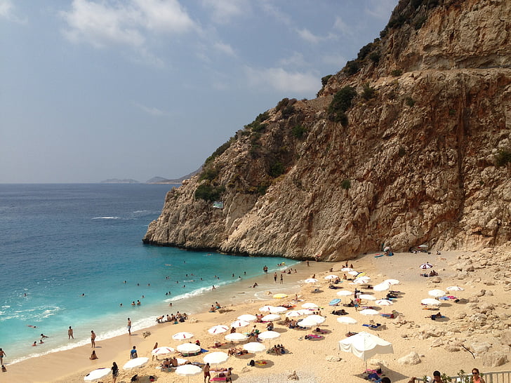 Turkija, Pajūris, Kalkanas, paplūdimys, šventės, atostogų, vasaros