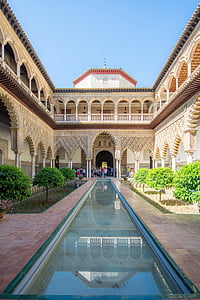 Sevilla, Španielsko, Architektúra, historicky, budova, Alcazar
