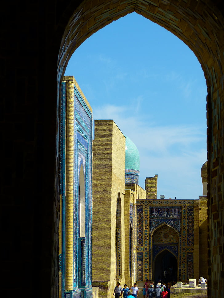 shohizinda, necropolis, samarkand, uzbekistan, mausoleums, mausoleum, architecture