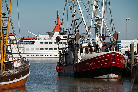 Barcos, Porto, naves, balsa, Barcos de pesca, mastro, espelhamento