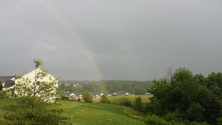 rainbows, after the rain, rain, nature
