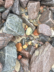 Steinen, Kiesel, verschiedenen Steinen
