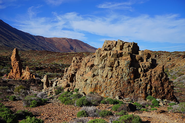 Ucanca niveau, Rock, falaise, basalte, lave, Roque de garcia, Ucanca