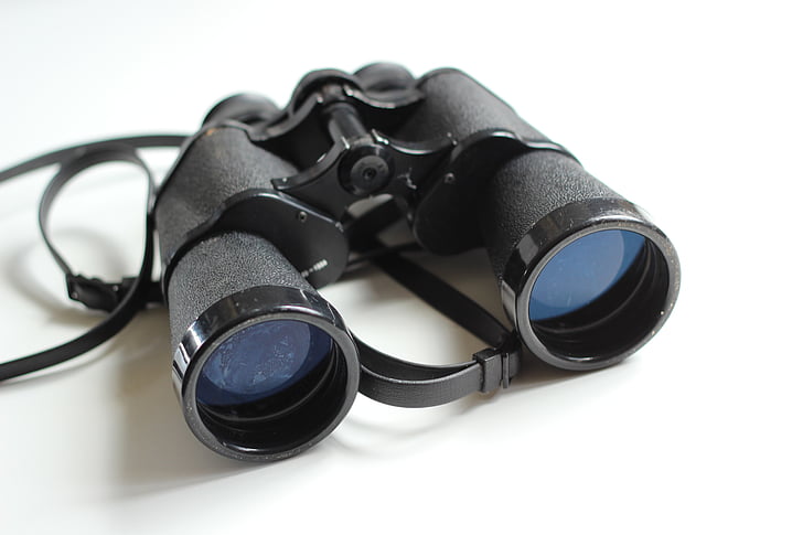 binoculars, black, equipment, field glasses, spy
