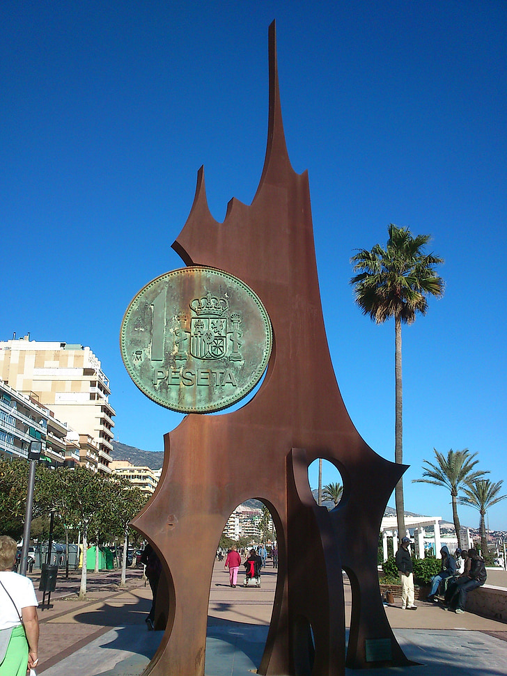 památník na peseta, promenáda, Fuengirola