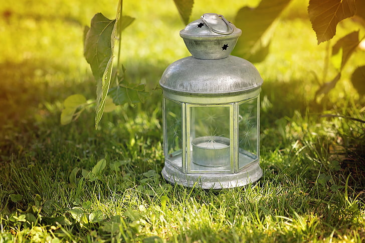 lanterne, Silver, Meadow, herbe, vert, nature, hors