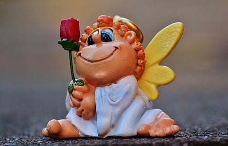 angel, guardian angel, rosenkavalier, rose, valentine's day, love, cute