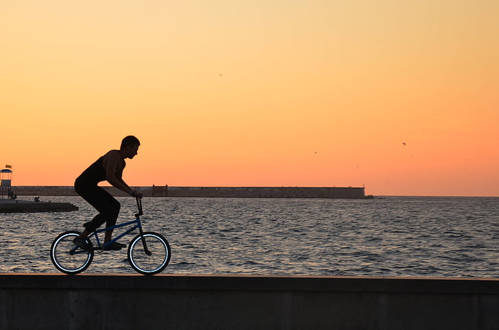 dviratininkas, Sportas, dviratis, jūra, užsakymas, Krymas, dviračių sportas