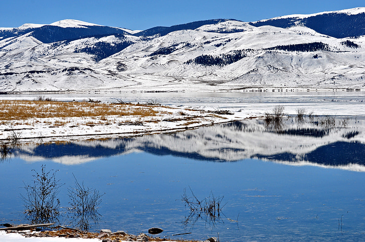 Cañón de Clark, Montana, paisaje, Scenic, Lago, estanque, agua