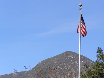 lá cờ, Mỹ, bầu trời, Vương, tiểu bang, biểu tượng, yêu nước