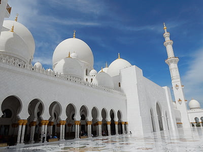 Abu Dabi, Camii, Emirlikleri, mimari, islam, u bir e, şark