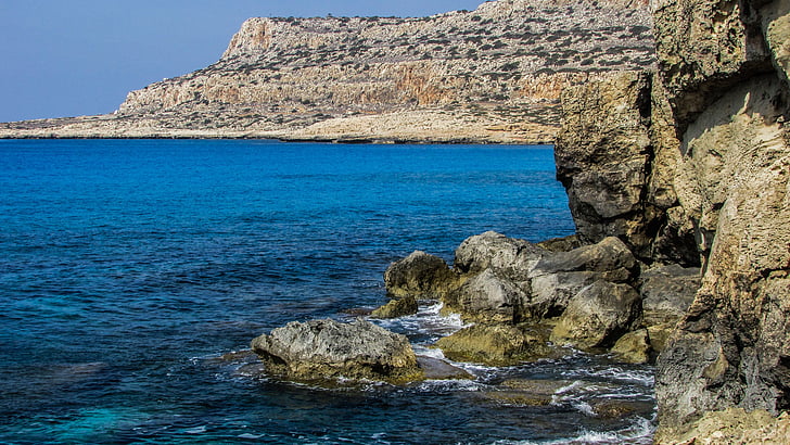 Κύπρος, Κάβο Γκρέκο, τοπίο, ροκ, στη θάλασσα, ακτογραμμή, βραχώδη