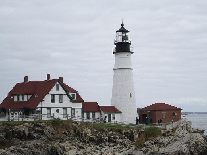 Deniz feneri, Maine, Portland head, ışık, Beacon, Kule, Denizcilik